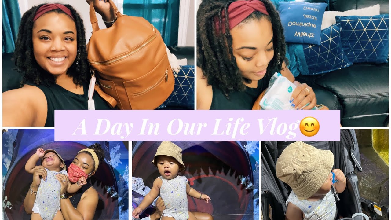 What’s In My Diaper Bag | Destin’s Trip to The Aquarium | 9 Month Baby First Time at A Restaurant.