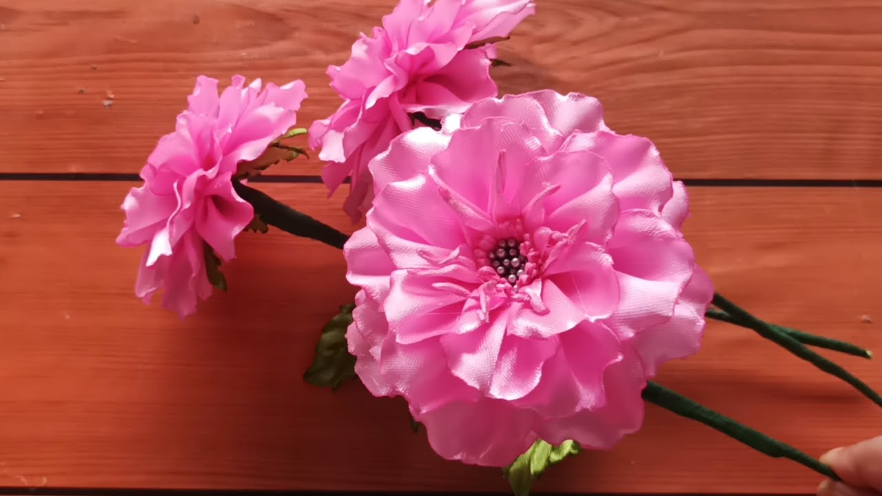 DIY || Bunga Peony || Tutorial Membuat Bunga Dari Pita Satin