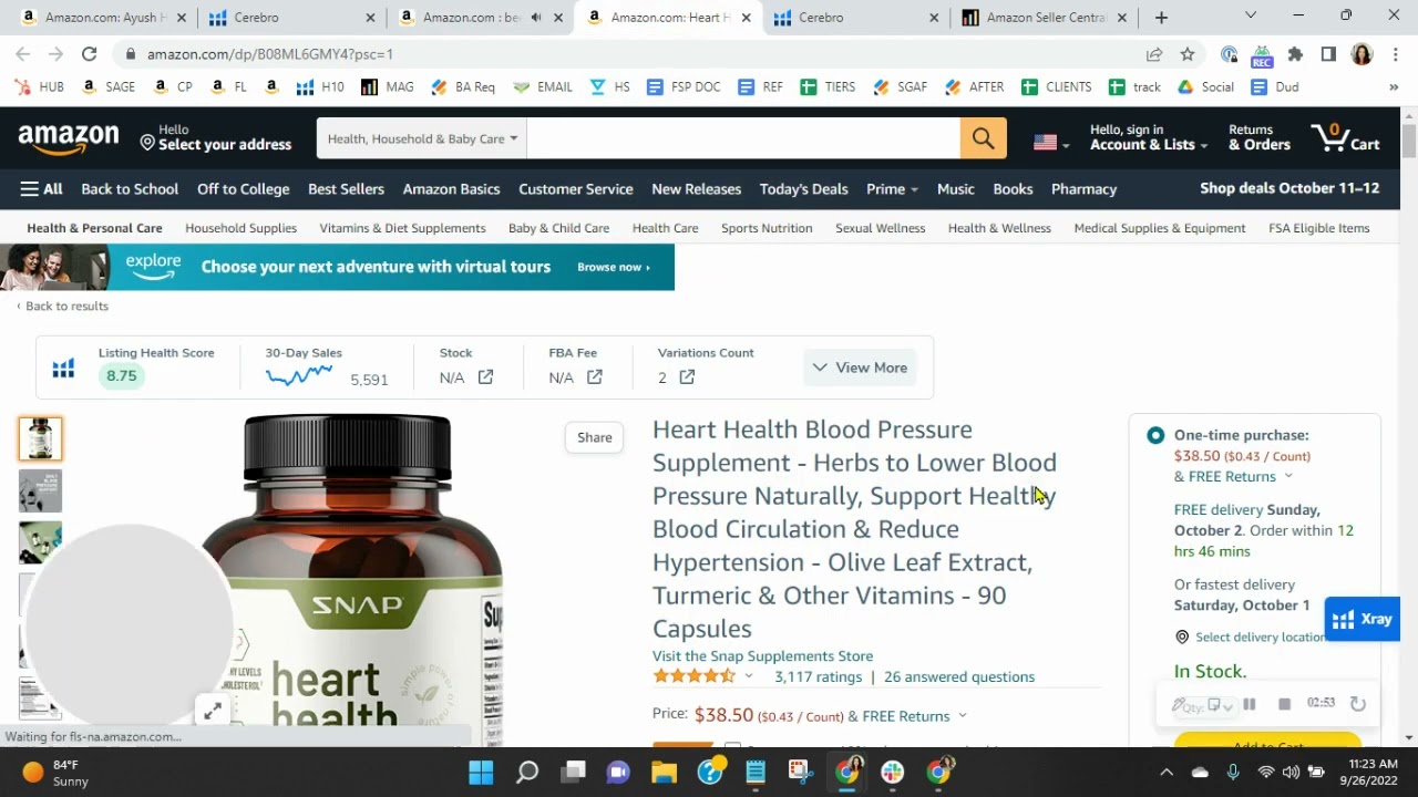 ASIN Review: Ayush Herbs Carditone - B000S0CVDQ - Amazon FBA