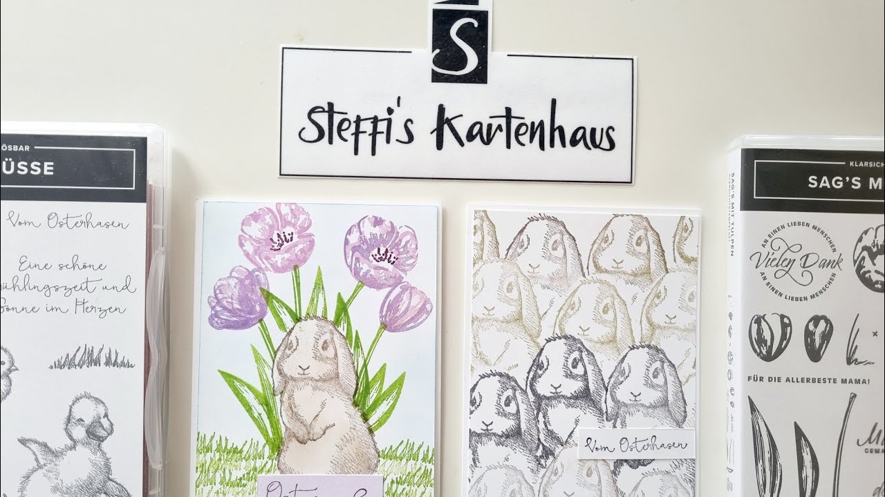 Osterkarten mit der Masking Technik gestalten Stamoin up Ostern Ostergrüsse Kartentechnik einfach