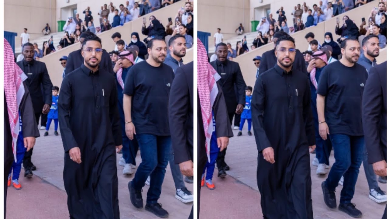 'سالم الدوسري' اثناء زيارته أكاديمية الهلال قام بوضع حراس أمن لحمايته !!!