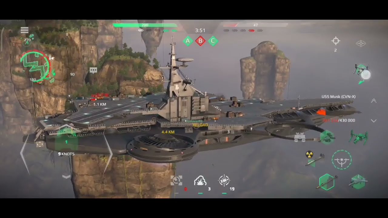Modern Warships: Skycarrier Battle gameplay. Helicarrier New Update. 1,500,000+ damage