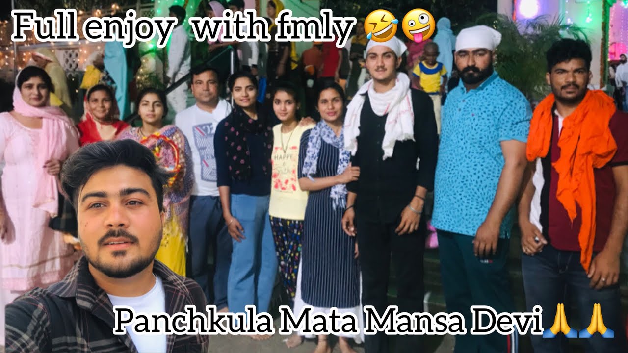➡️Going to Mata MansaDevi🙏#panchkula  with 👨‍👩‍👧‍👦my fmly ￼full #enjoy  ￼🤣