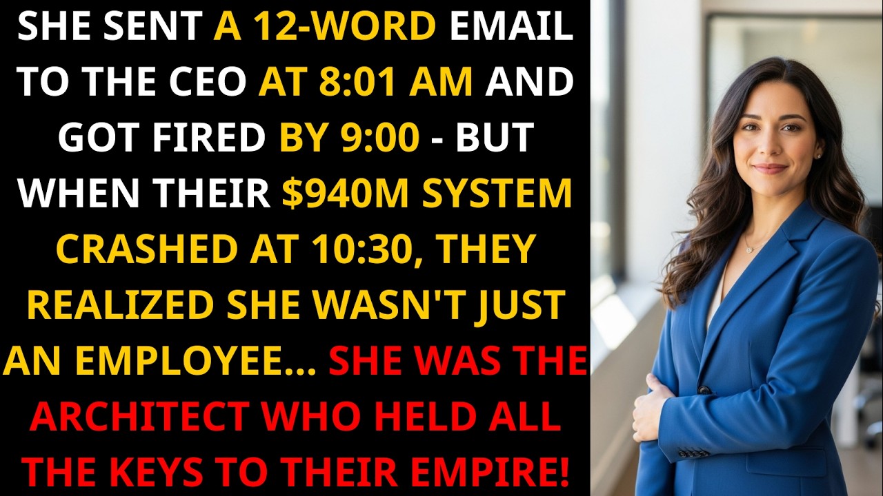 I Got Fired at 8:01 AM After a 12-Word Email to the CEO’s Niece—It Cost Them $940M
