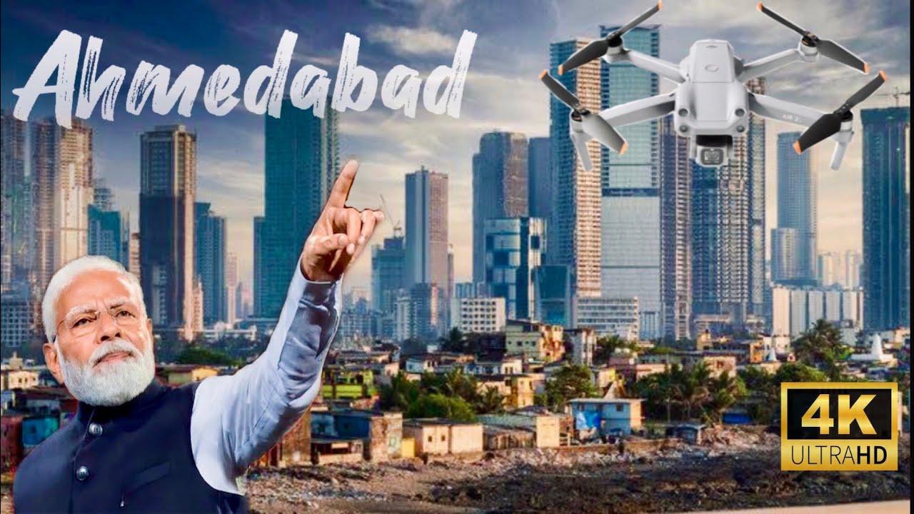 NEW AHMEDABAD 🇮🇳2023 DRONE VIEW (4K CINEMATIC)