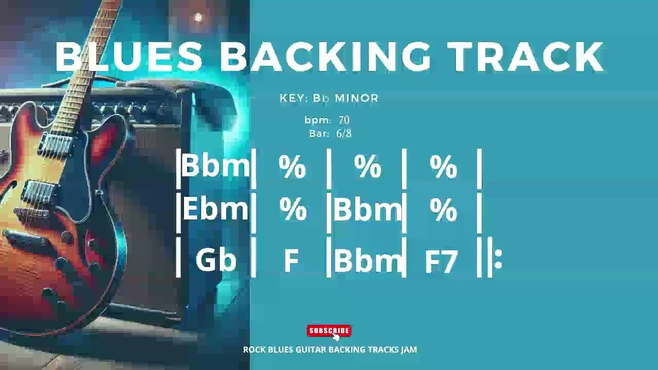 Blues Backing Track in Bbm B.B. King Style 70 BPM 6/8