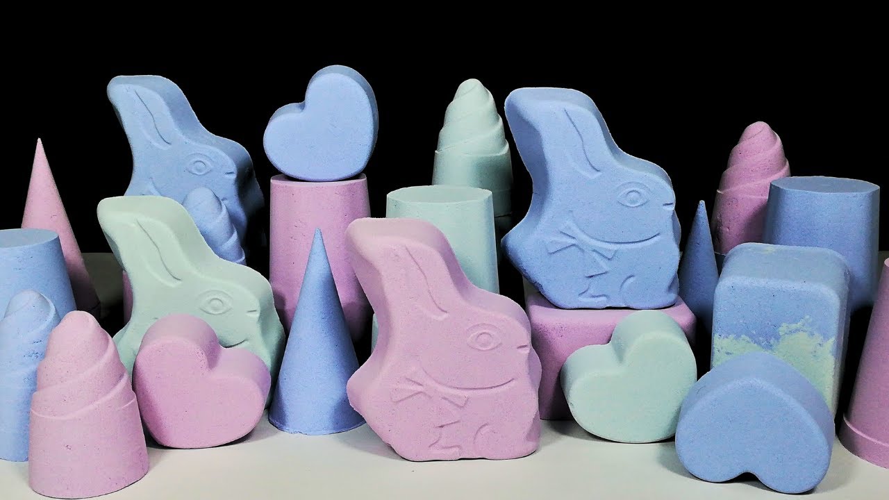 ASMR Baking Soda Gentle Colors Cute Bunnies 🐰💜