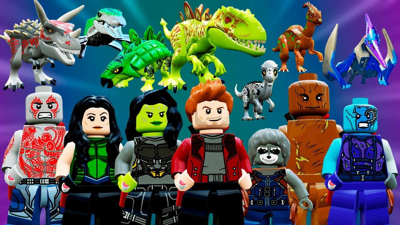 LEGO GUARDIÕES DA GALÁXIA E SEUS DINOSSAUROS