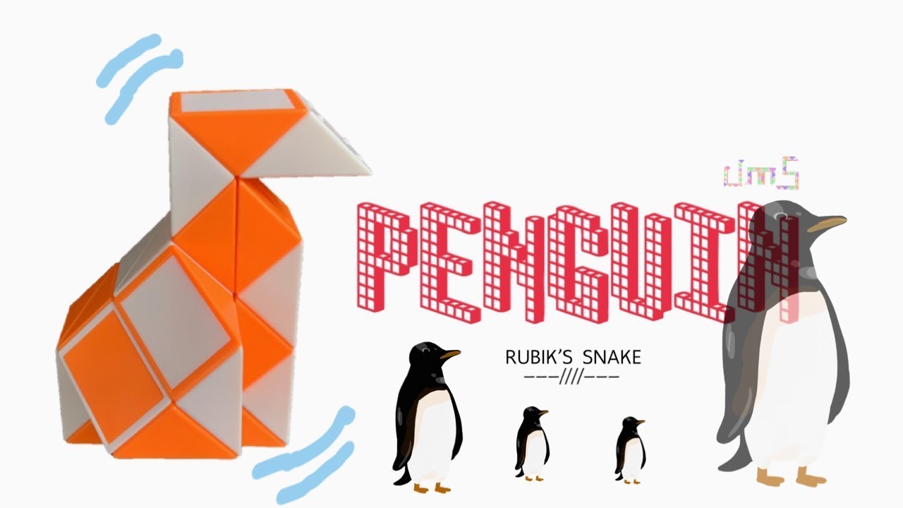 Rubik&rsquo;s snake 24 : PENGUIN - Step by step & SLOW