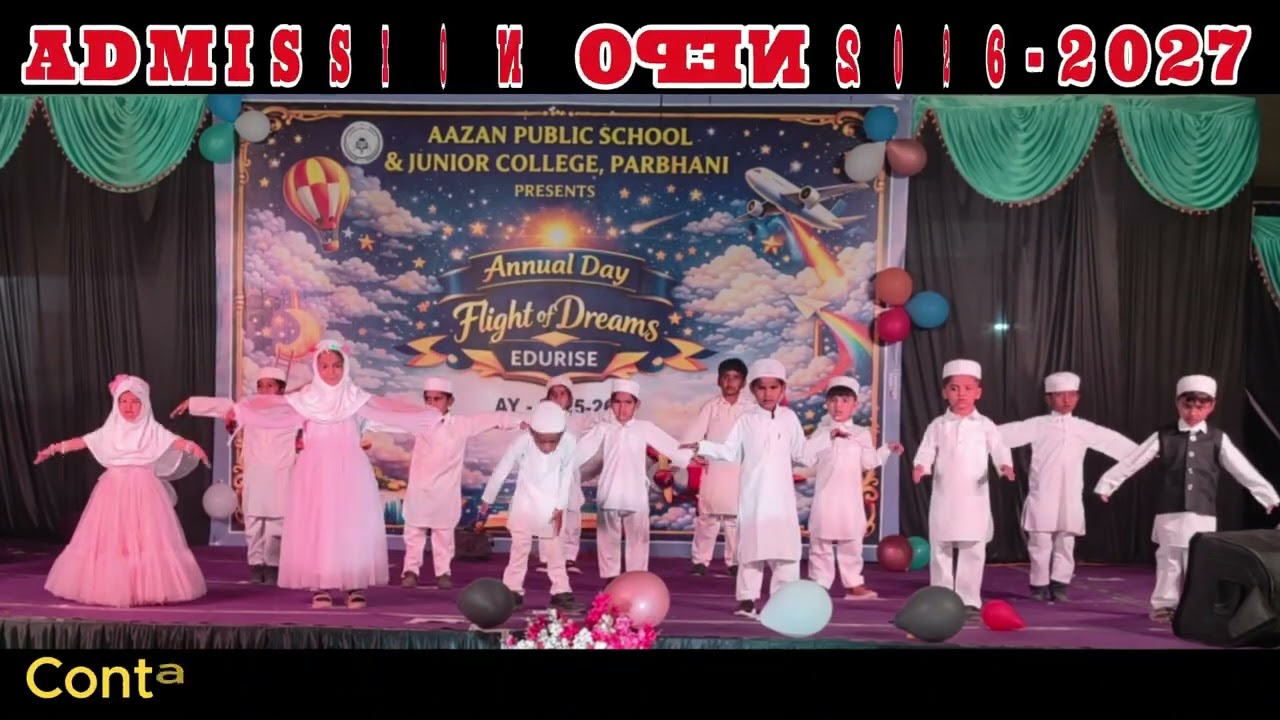 Bismillah | Flight of Dreams 2025-2026 ✈️ | EduRise |📍Aazan Public School & Junior College, Parbhani