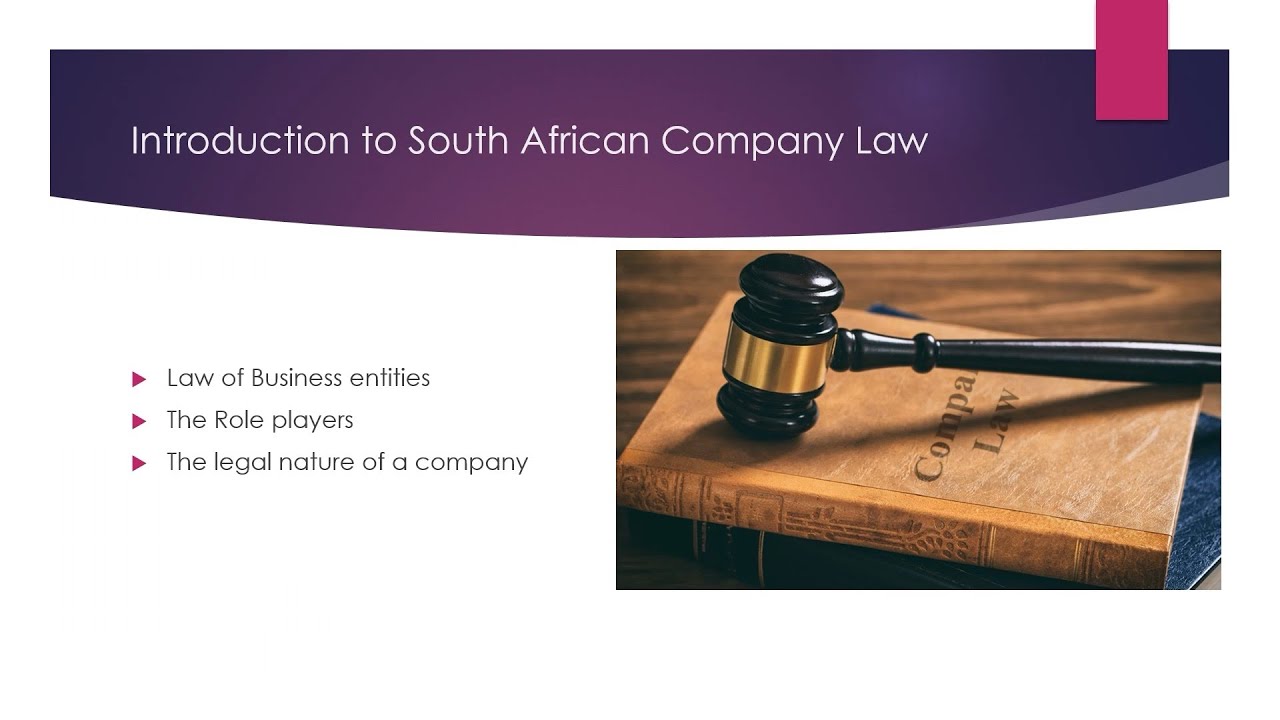 Introduction to South African Company Law