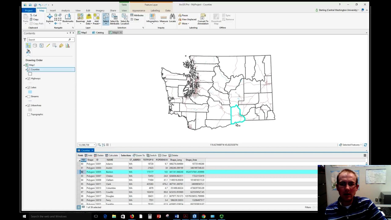 Работа с таблицей атрибутов в ArcGIS Pro