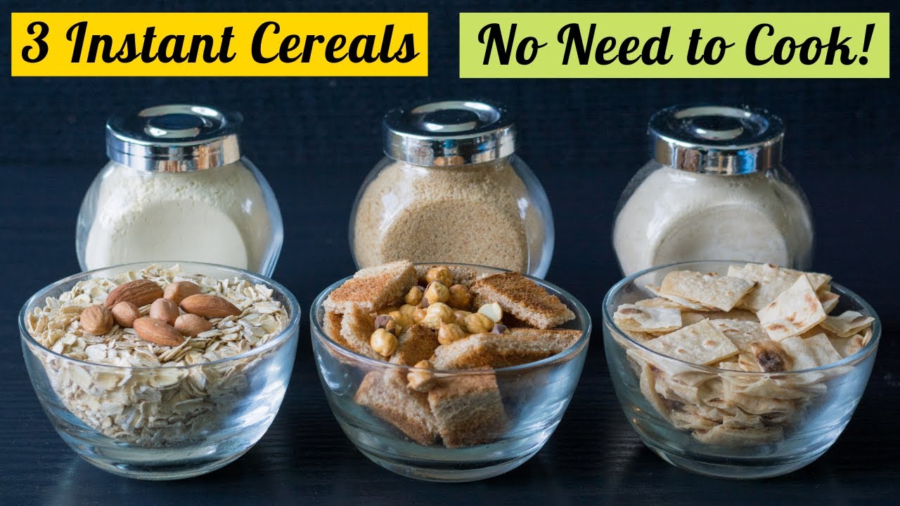 3 Homemade Instant Baby Cereals for 6M to 2Yr Babies | Baby Travel Food | No Need to Cook | Part -2