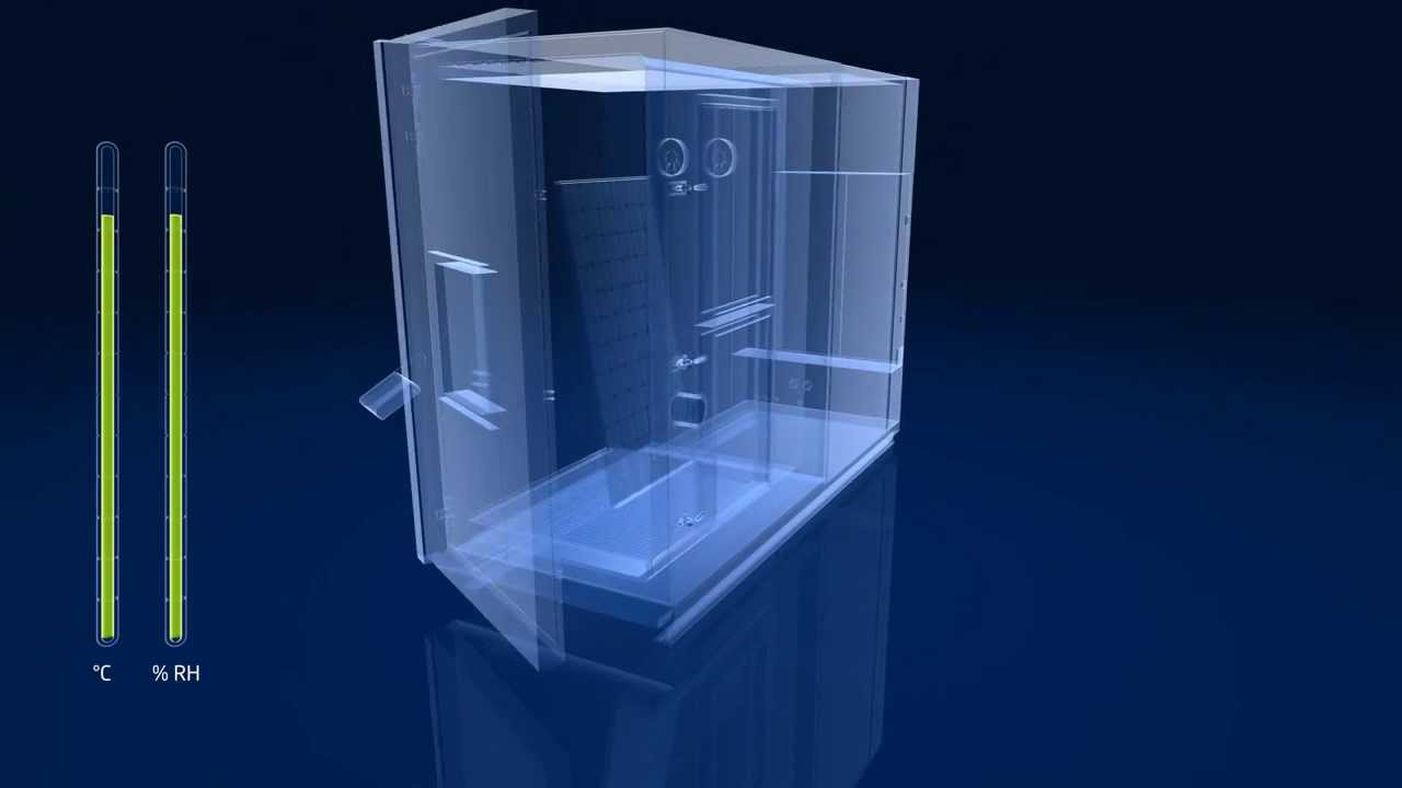 Environmental test chamber for solar modules
