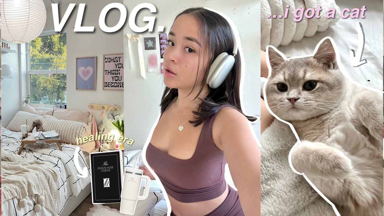 VLOG › сосредоточенность на себе, заведение кошки, период выздоровления, новые волосы