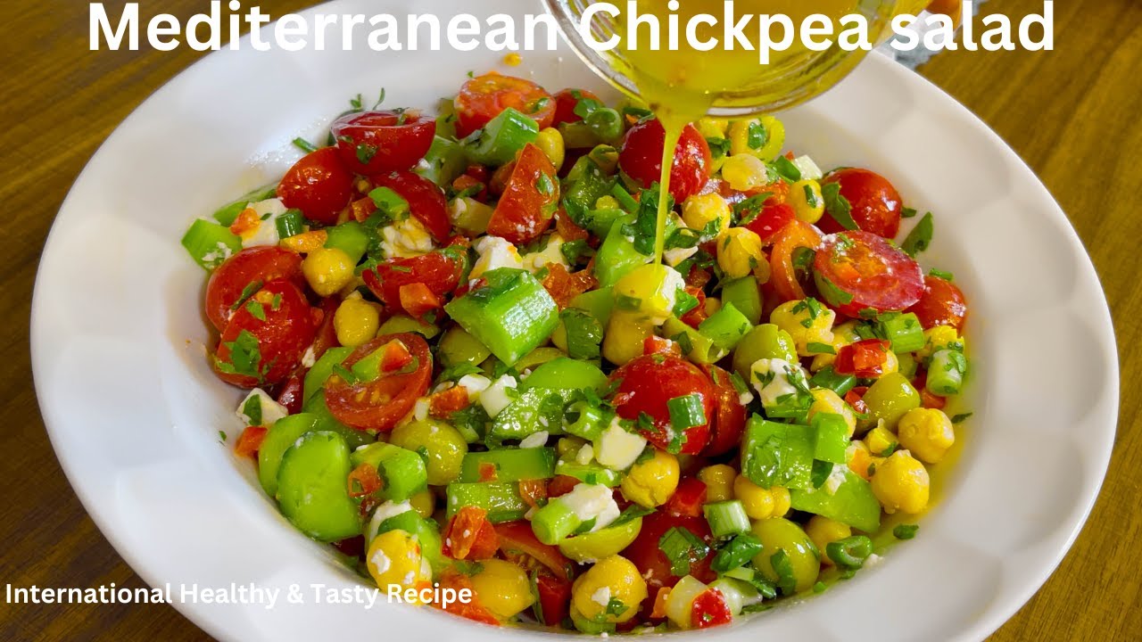 Mediterranean Chickpea Salad Recipe with Italian Dressing