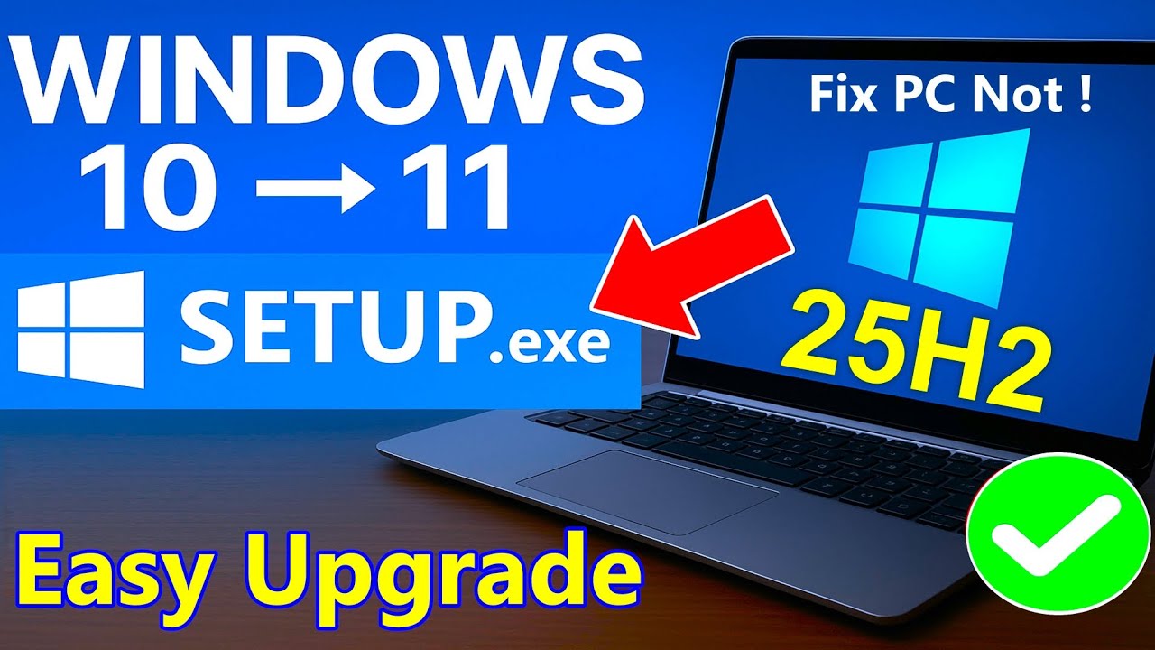 Windows 10 to Windows 11 25H2 Upgrade (Easy Upgrade Method)