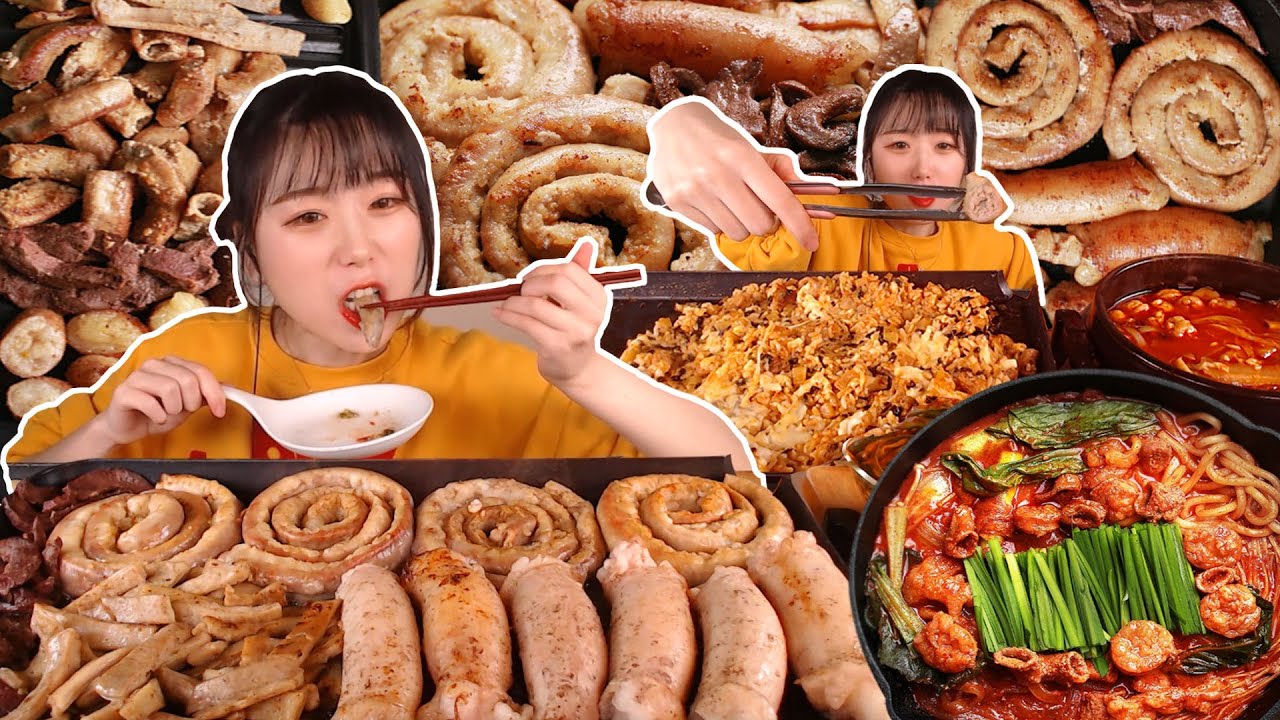 곱창 대창 염통 유창 마무리는 곱창전골 곱창볶음밥 먹방 :) Grilled tripe Grilled tripe hot pot mukbang