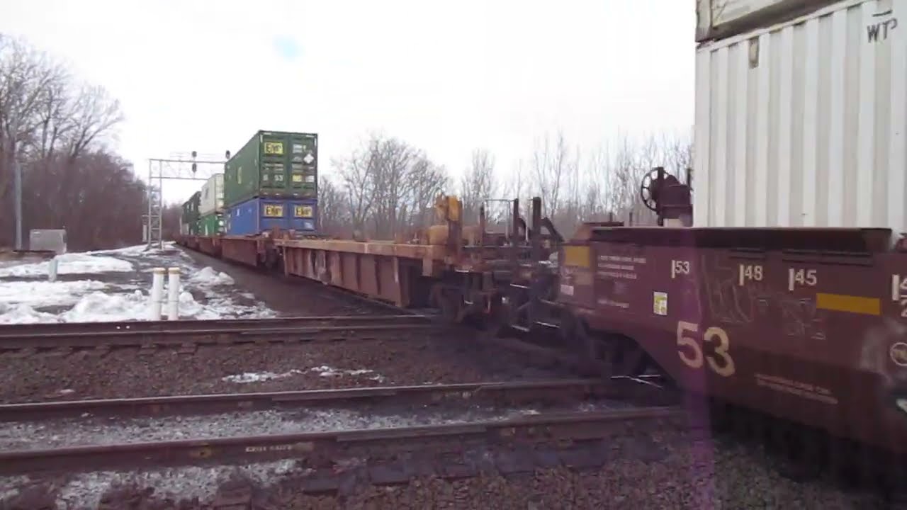 (2-11-2026) Norfolk Southern southbound intermodal train in Marion Ohio.