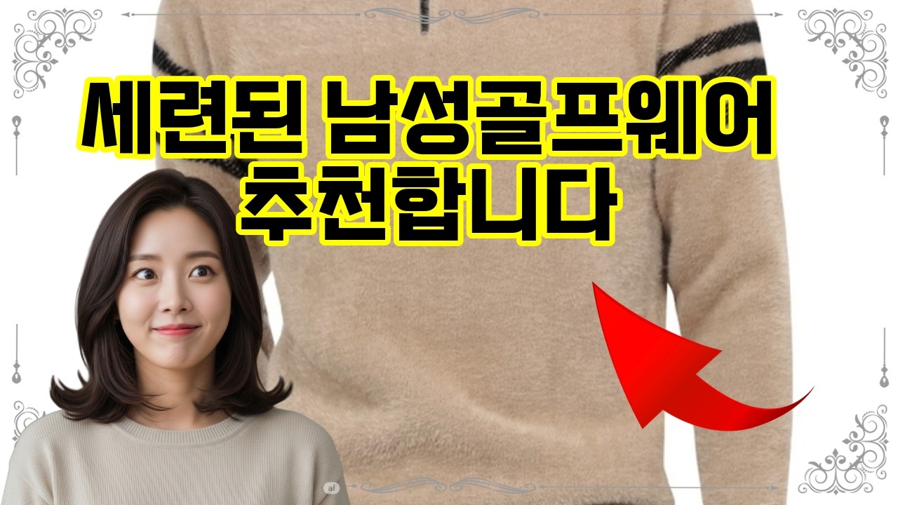 ❤️추천 남성골프웨어 🏌️‍♂️따뜻함과 스타일을 동시에! 반집업 골프 니트티로 골프 필드에서 빛나보세요!🔥
