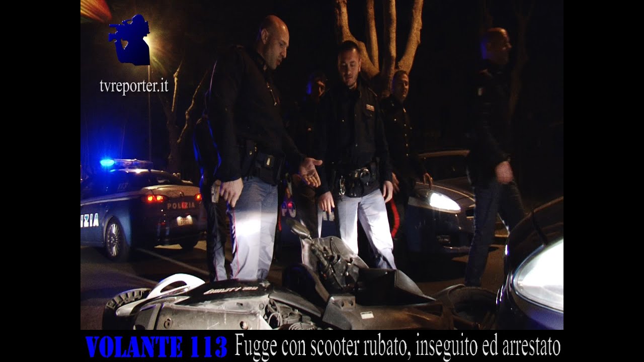 VOLANTE 113: Fugge con scooter rubato, inseguito ed arrestato