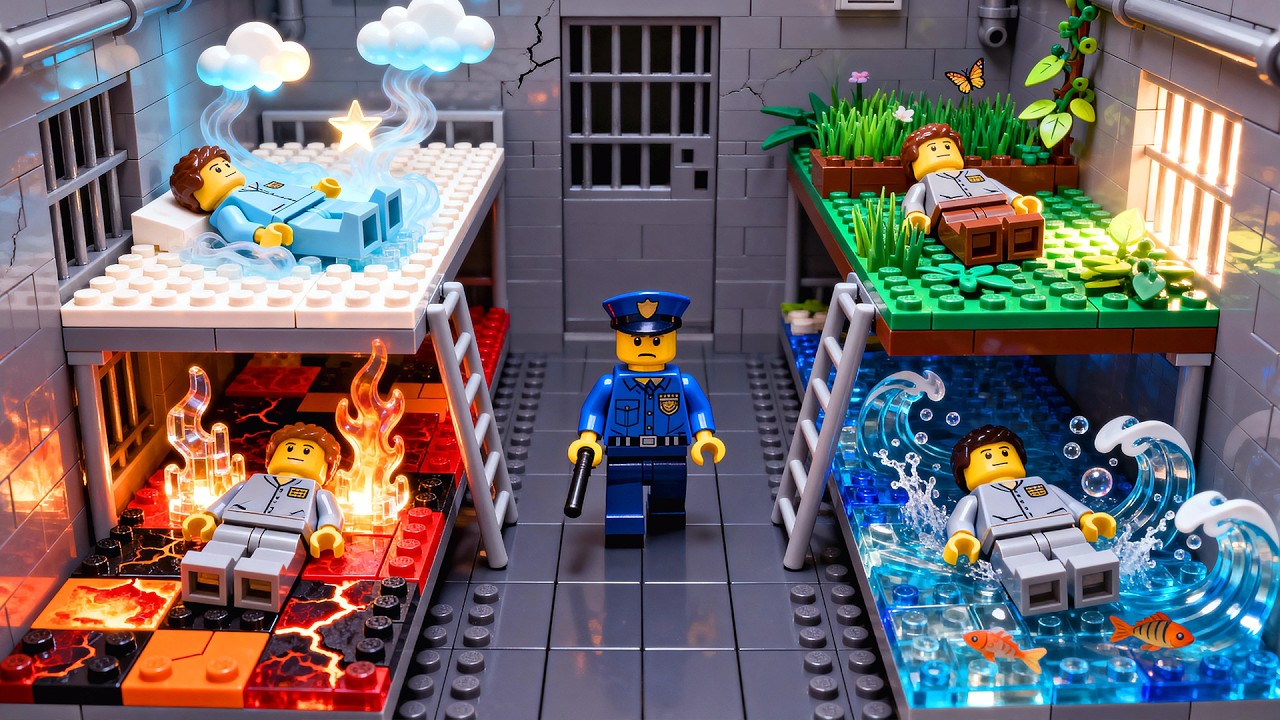 После того, как из LEGO-Сити убрали огонь, воду, воздух и землю, начался хаос! • Покадровая анимация