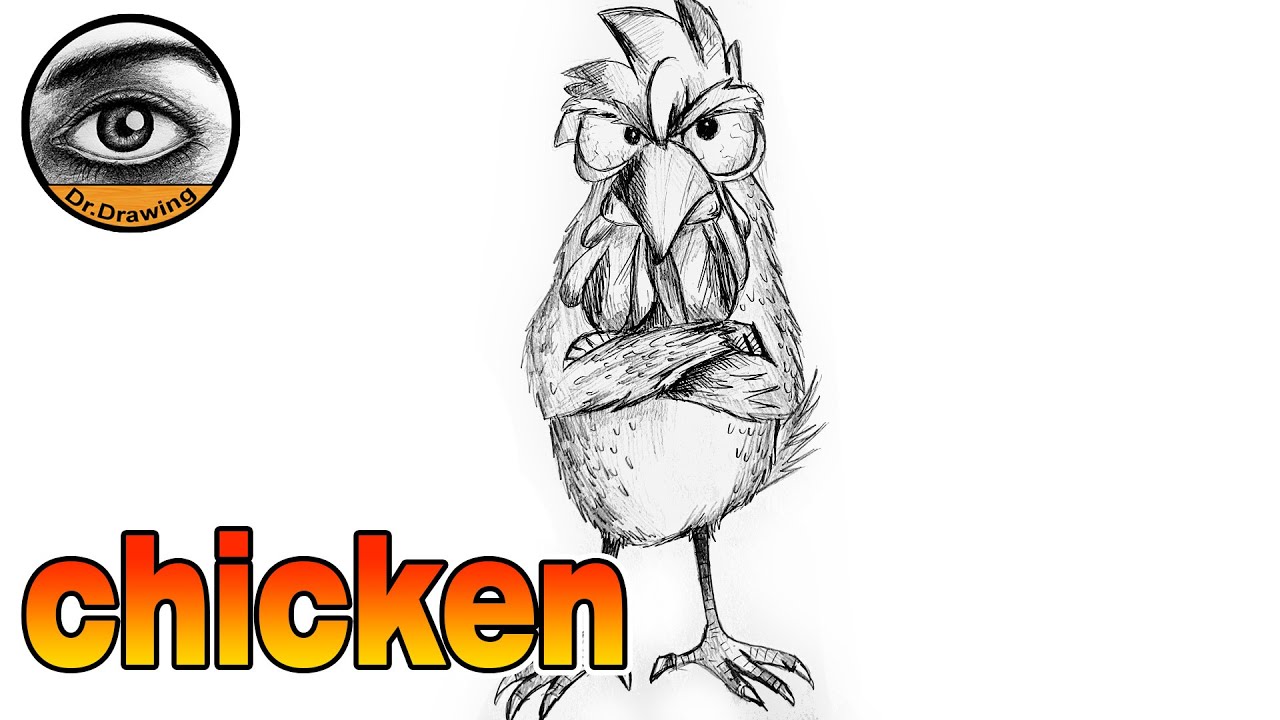 how to draw a chicken for kids | how to draw a cute chicken