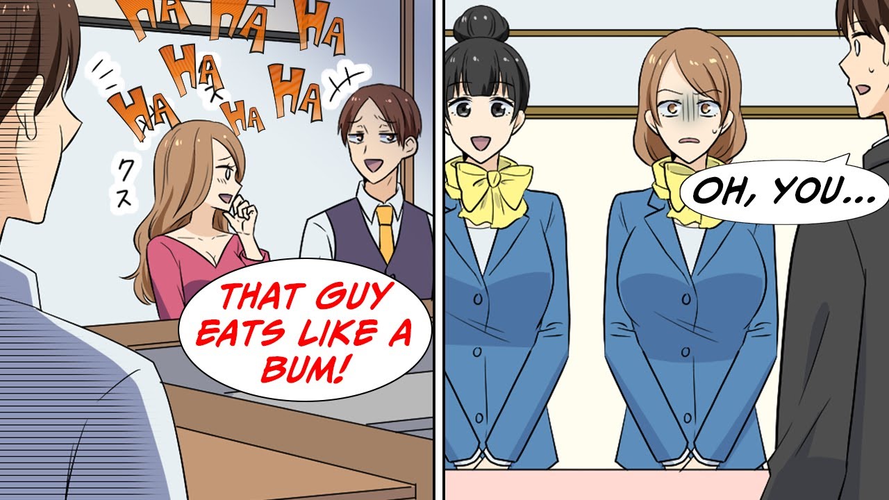 I took my employee to a high-end sushi restaurant. Somone started making fun of us [Manga Dub]