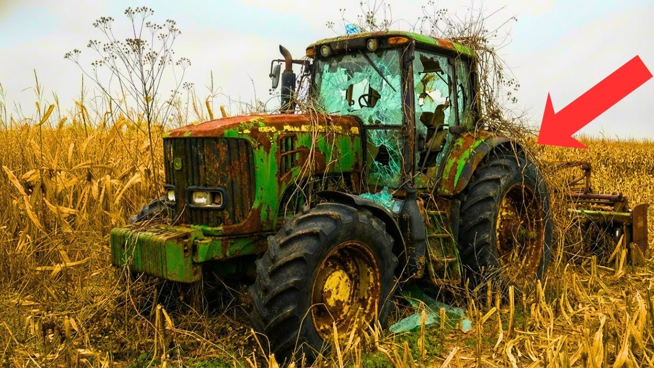 ASMR Tractor Restoration | John Deere 8 Series 2009 Found Abandoned in a Cornfield. Full Restoration