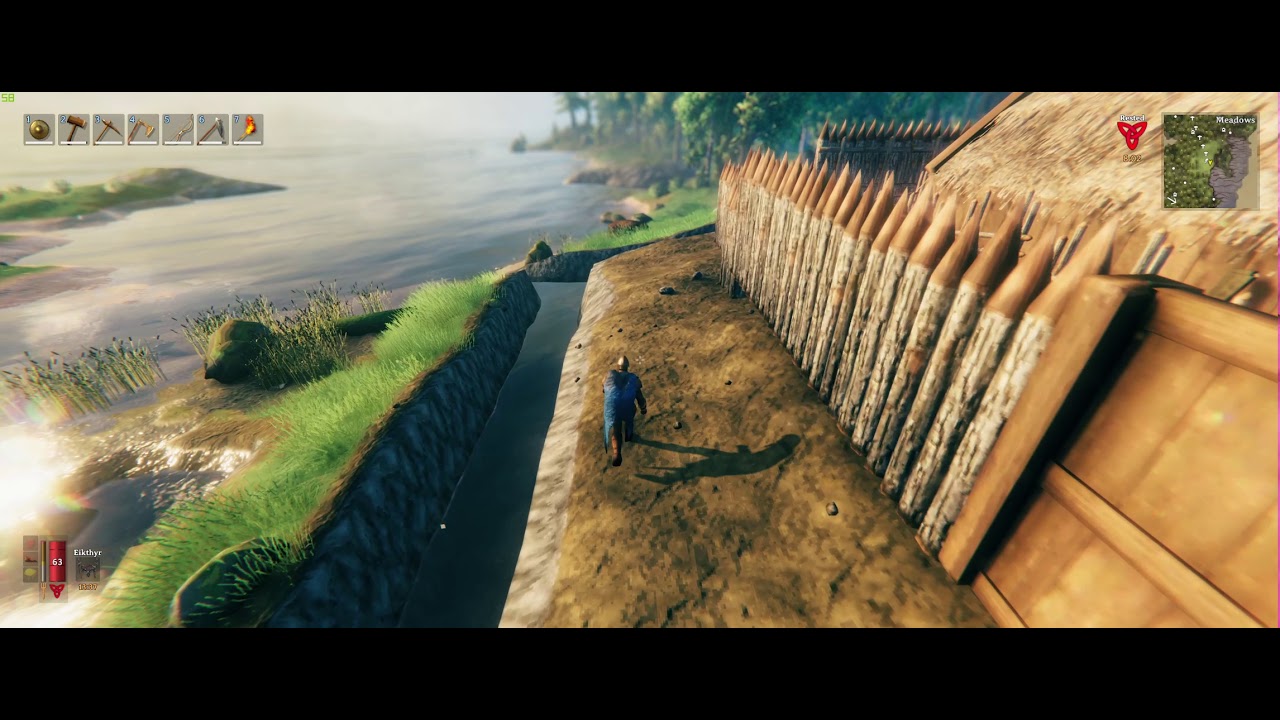 Valheim tips - How do you use the pickaxe for defense?? Build a Moat!