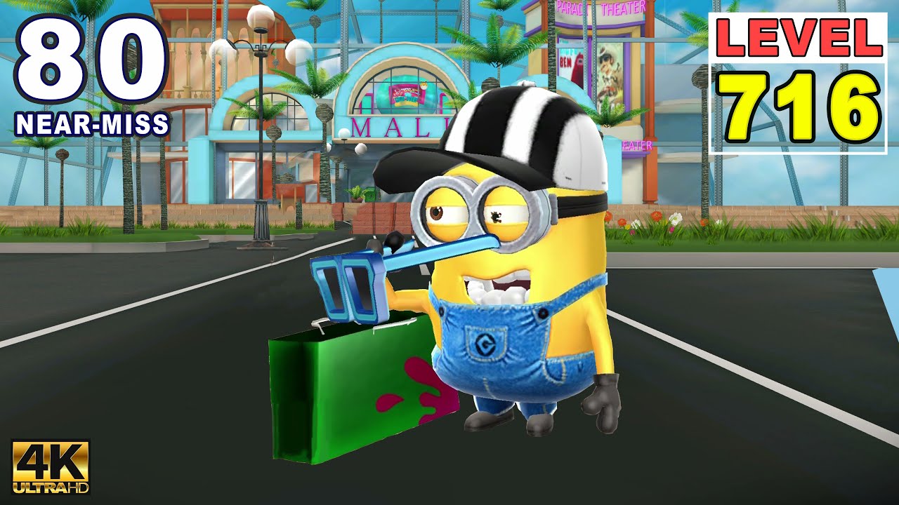 Despicable Me: Minion Rush LEVEL 716 - Referee Minion Near-miss an obstacles 80 times at the Mall