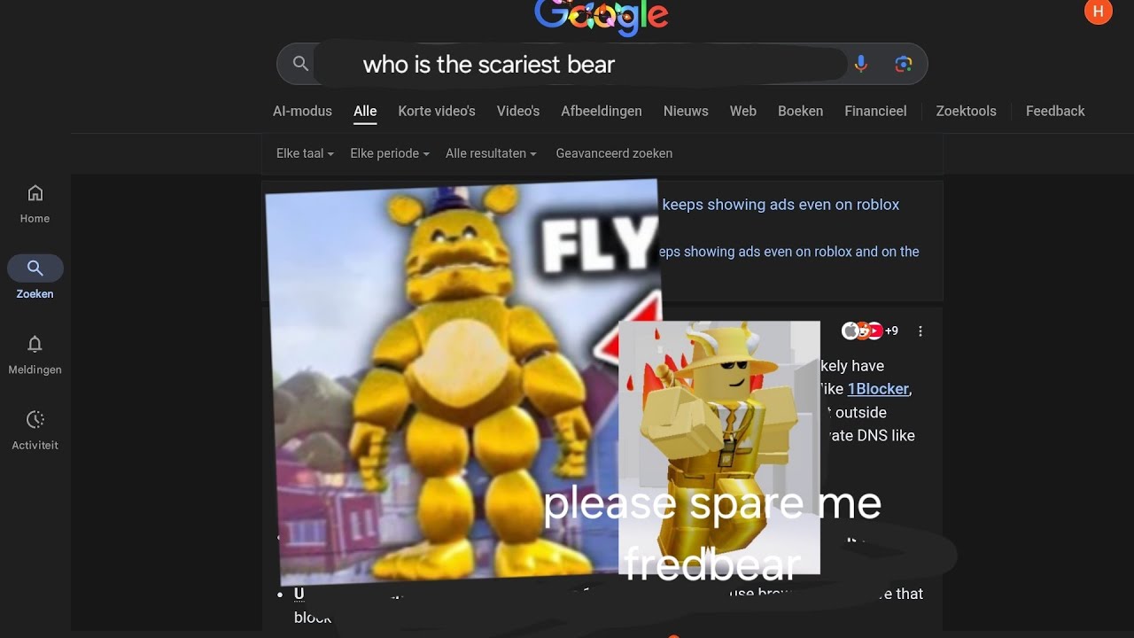 Playing hello fredbear but in roblox