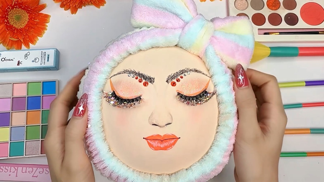 Oddly Satisfying ASMR Makeup On Pumpkin (No Talking)