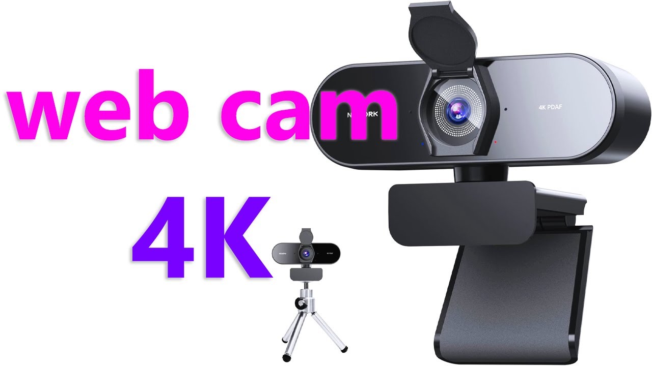 WEBCAM 4K ⭐ C&Aacute;MARA WEB con doble micro y cubierta de privacidad