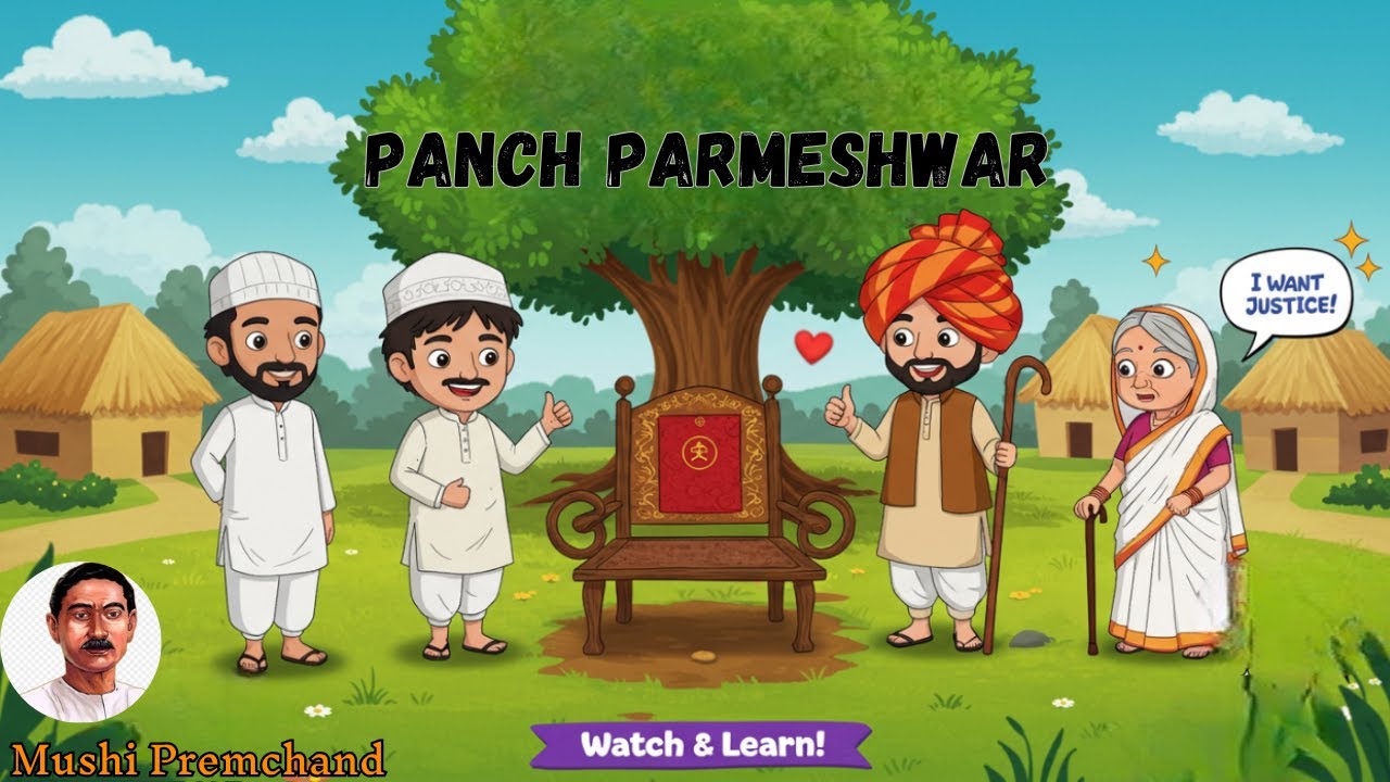 Panch Parmeshwar- Munshi Premchand | Moral Animated story in English | Story in English #moral