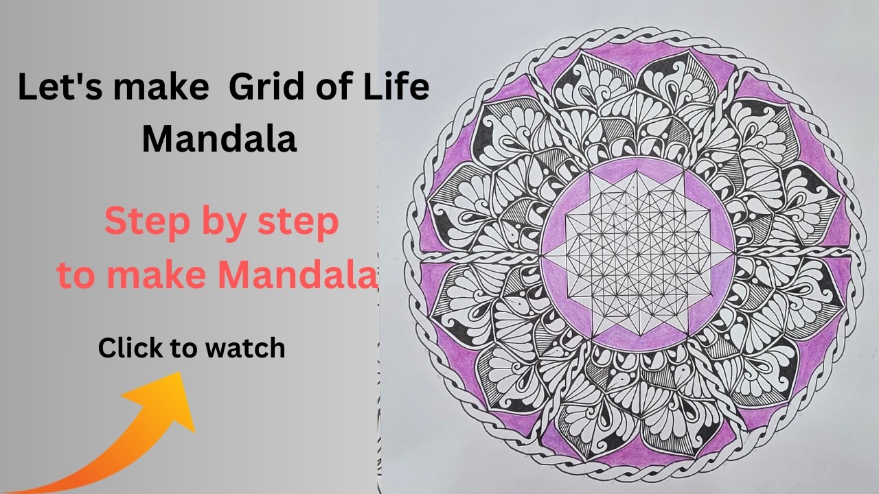 Grid of Life Sacred Geometry Mandala | Step-by-Step Meditative Art