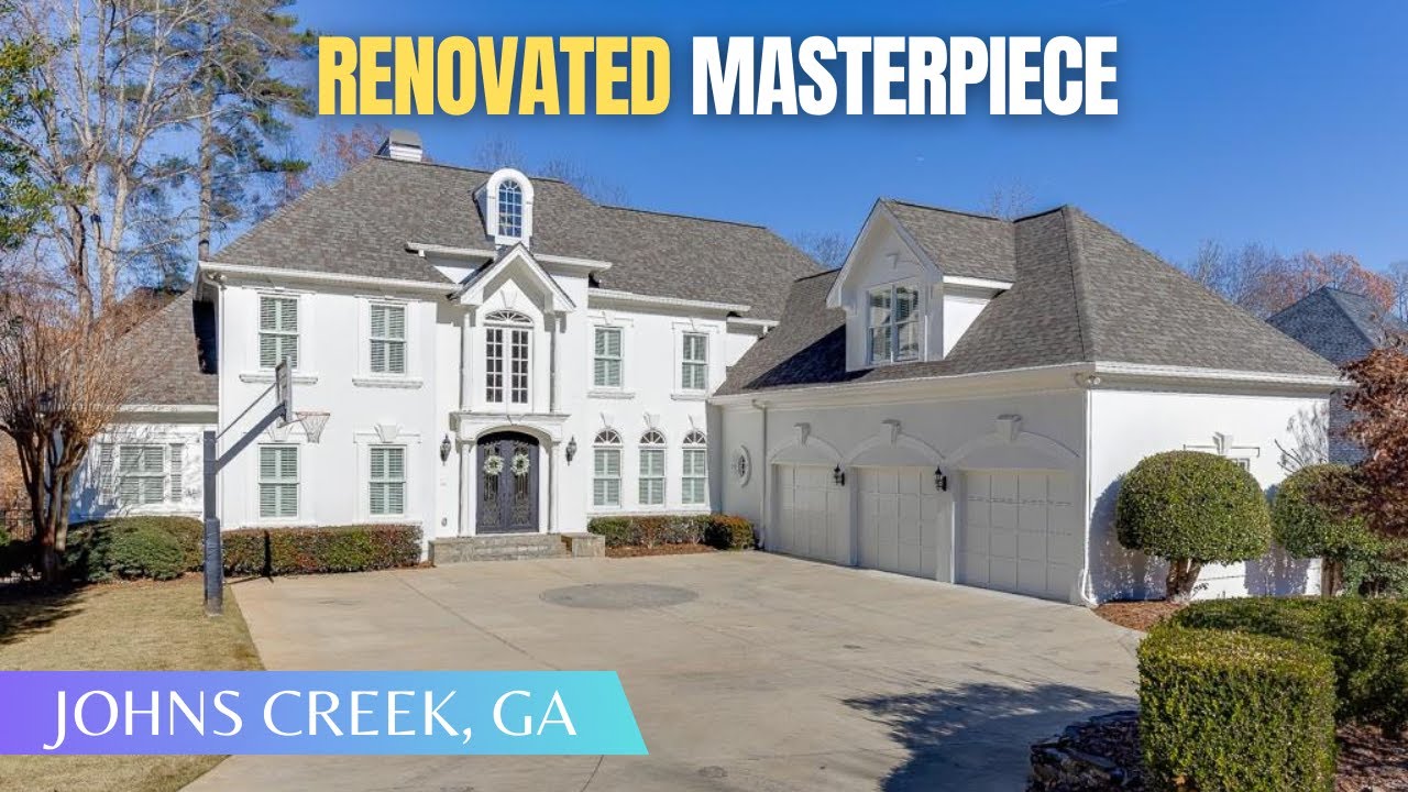 Charming Renovated Estate w/Brand New Luxury Saltwater Pool + 3 Car Garage FOR SALE North of Atlanta