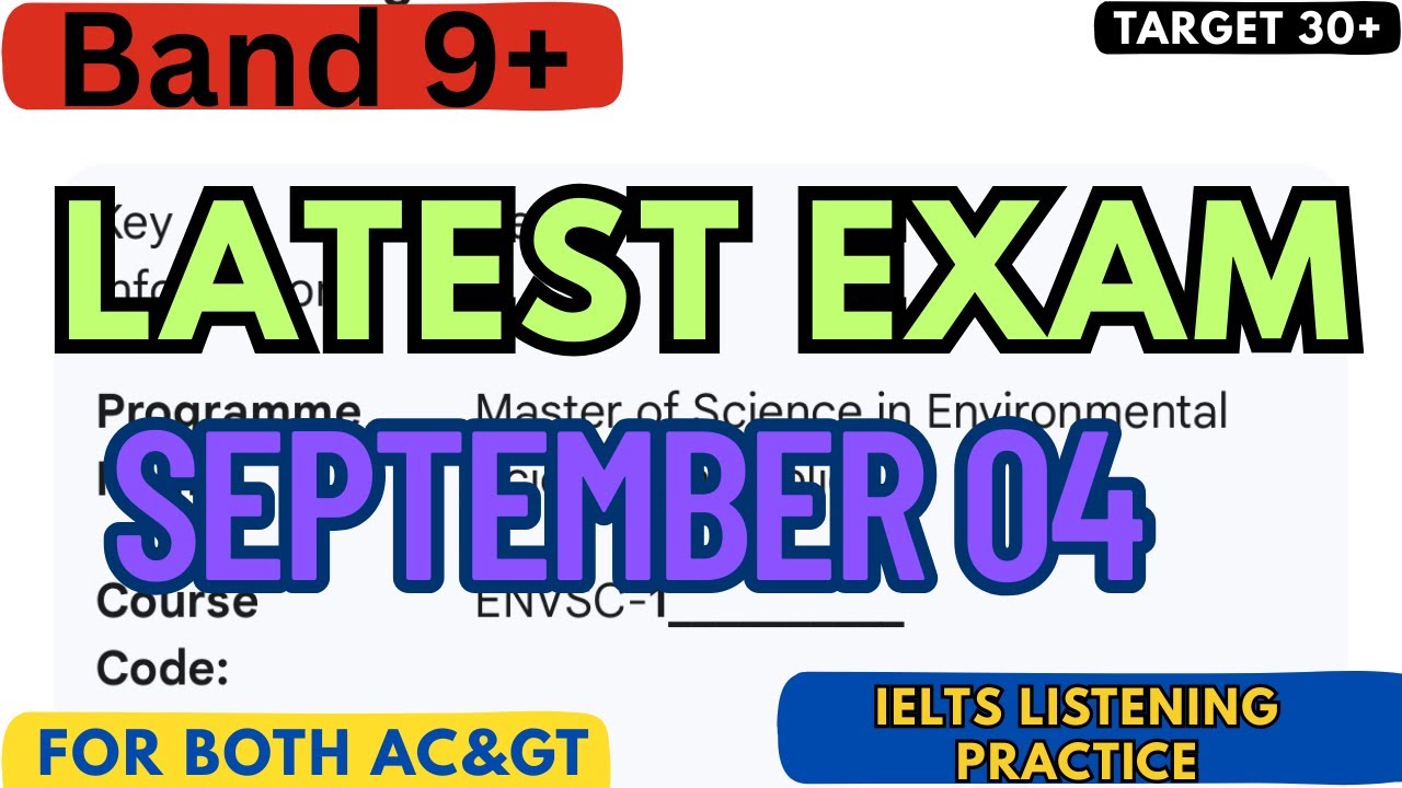 Band 9+ Ielts listening exam with answers( September session)