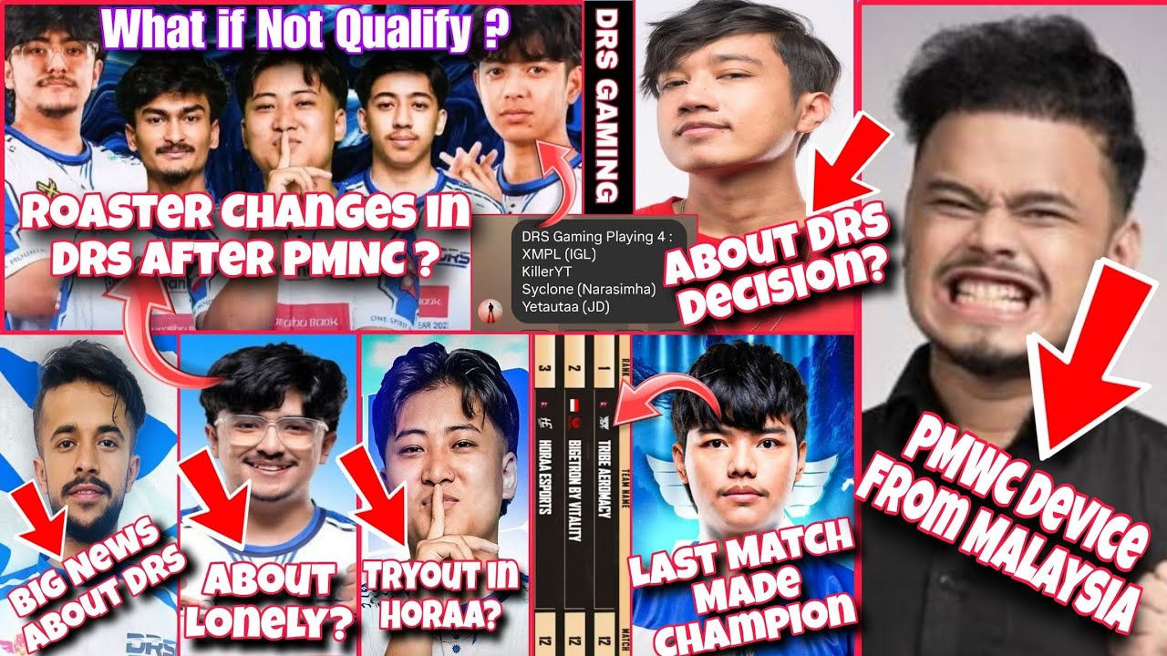Drs LineUp Change After PMNC? Drs IGL Confusion? Killer Yt on Lonely? AST Champion😍? Cr7horaa ?