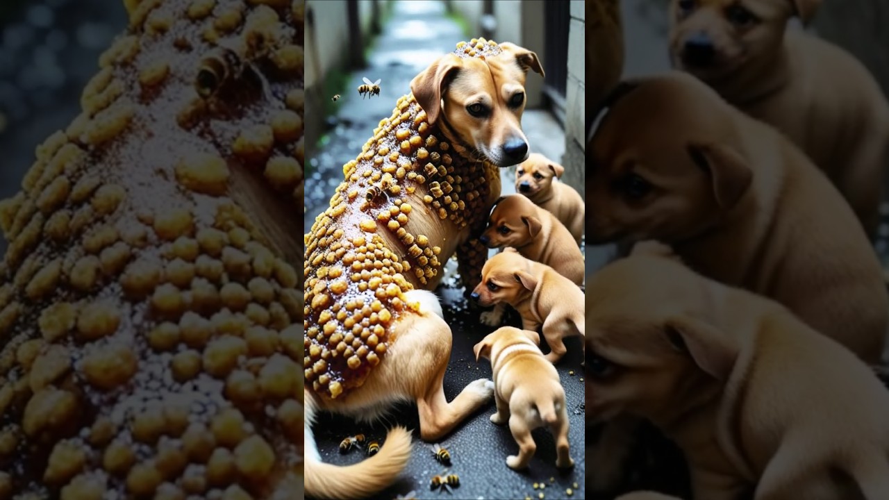 Honeycomb Rescue: Team Saves Trapped Mother Dog & Brave Puppies! #dog #rescue #animals