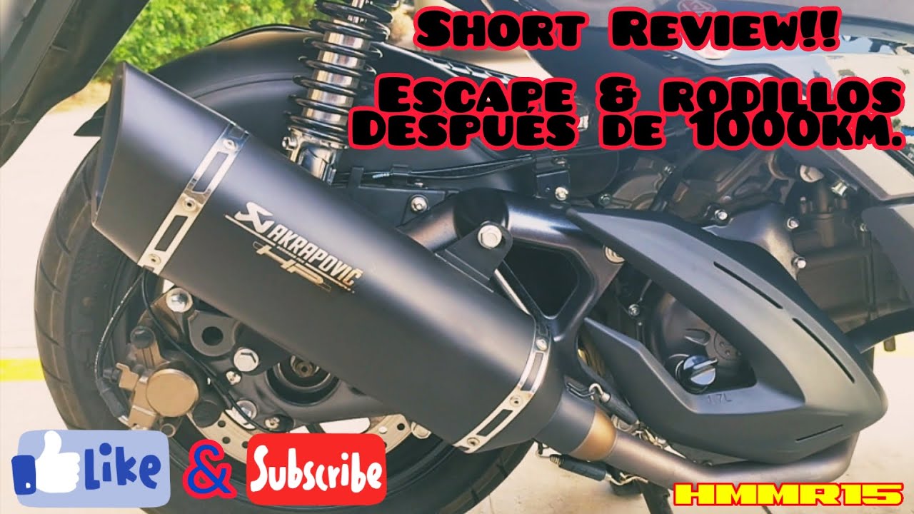 Zontes M310/310M Short Review!! Escape & Rodillos después de 1000km. Exhaust & Rollers after 1000km.