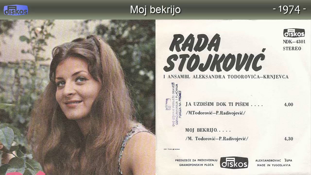 Rada Stojkovic - Moj bekrijo - (Audio 1974)