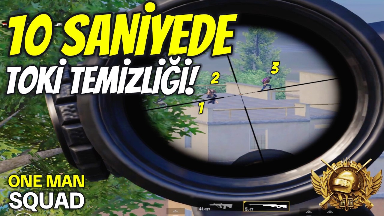 10 SANİYEDE TOKİ TEMİZLİĞİ ! BURAK GAME ONE MAN SQUAD PUBG MOBİLE