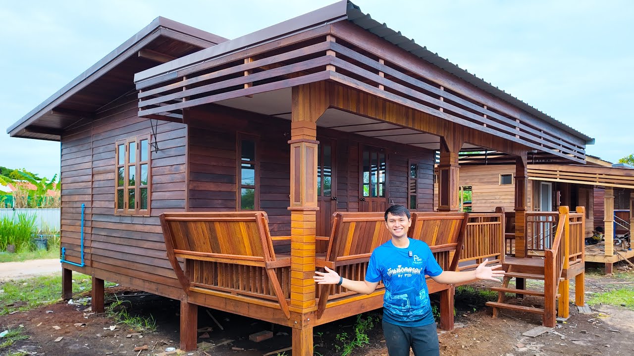 Ep.252 รีวิว บ้านไม้สไตล์โมเดิร์น 2 ห้องนอน 1 ห้องน้ำ พร้อมเคาน์เตอร์ครัว งบ 345,000-