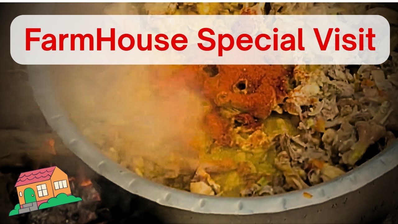 Farmhouse men desi karhai ki dawat