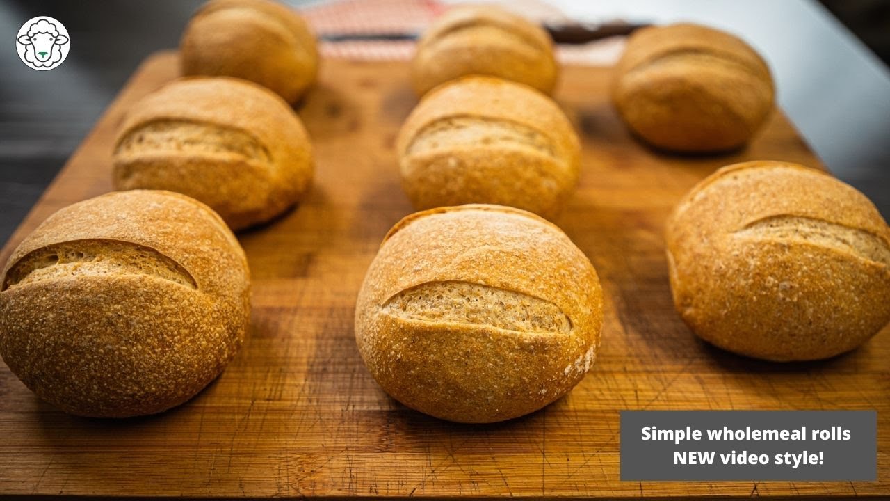 Simple wholemeal rolls - NEW video style!