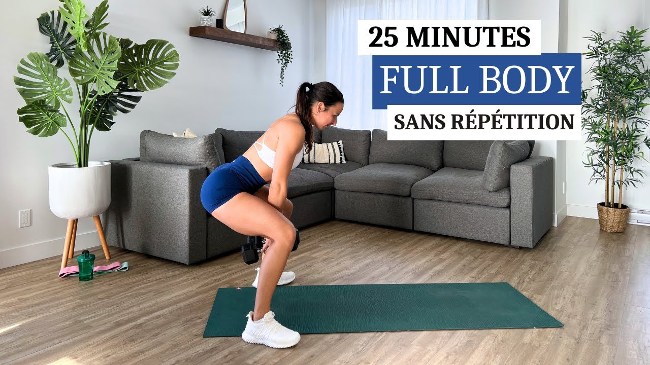25 min full body workout avec haltères | sans répétition | entraînement tout le corps à la maison