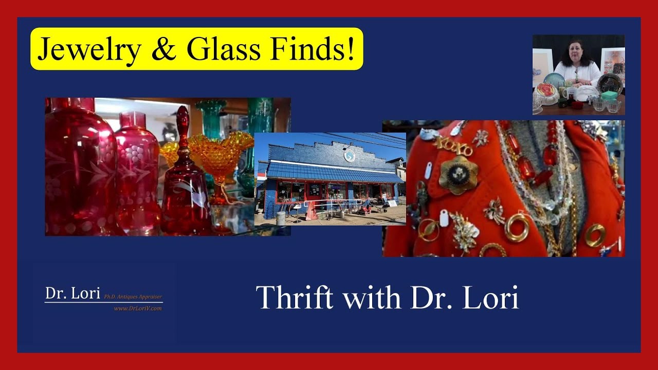Shopping Trip! | Find Vintage Colored Glass & Costume Jewelry Bargains | Thrift with Dr. Lori