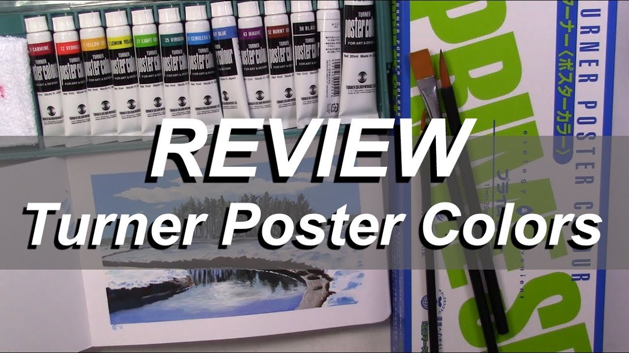 TURNER POSTER COLORS  paint review, tips, and painting demonstration