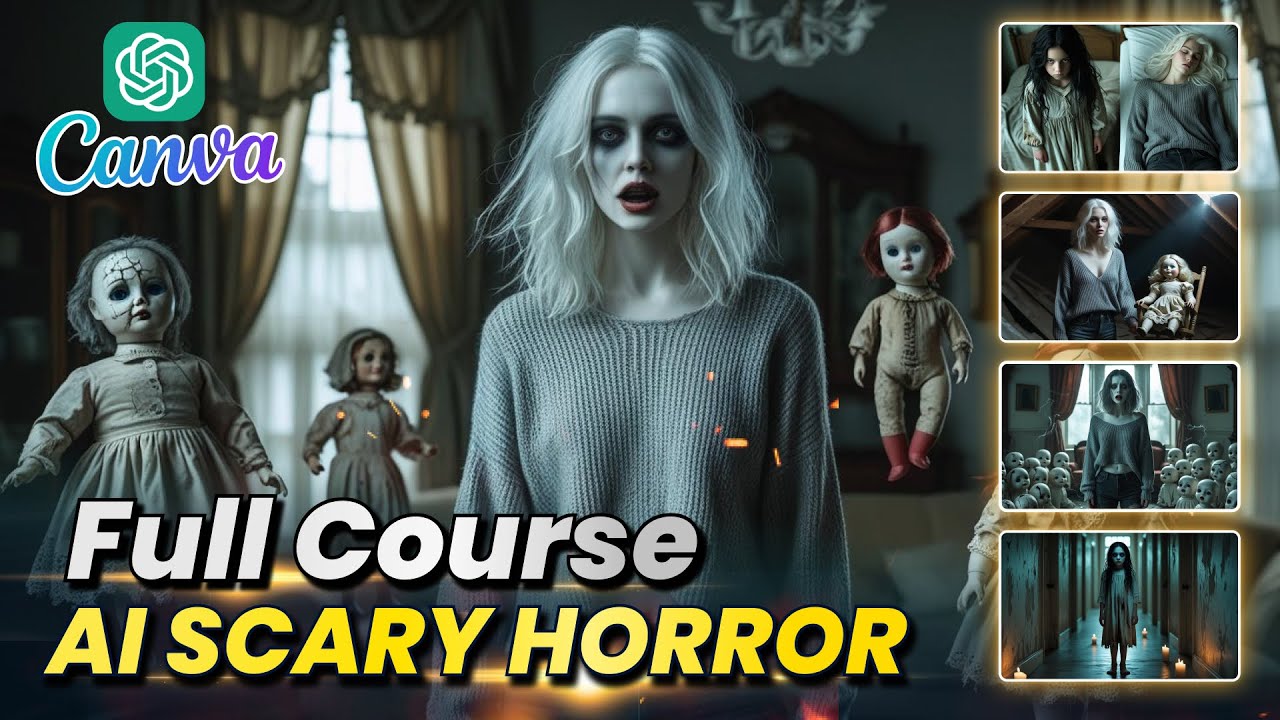 Scary Horror Story with AI Free! How to Create Horror Story with Canva AI FREE Tools & ChatGPT